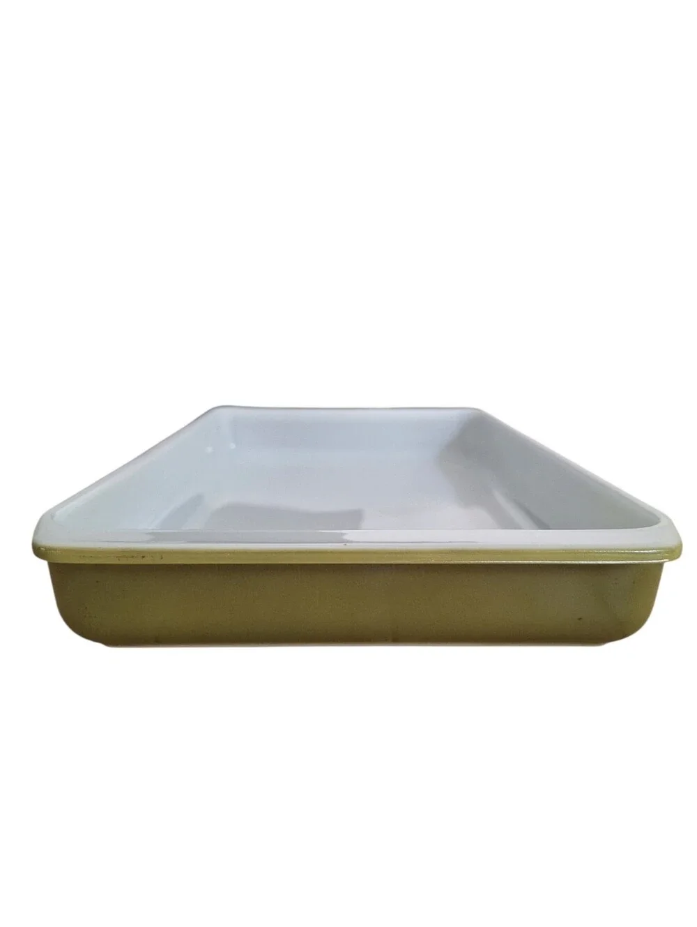 Vintage Pyrex Spring Blossom Green Baking Dish Lasagna Pan 